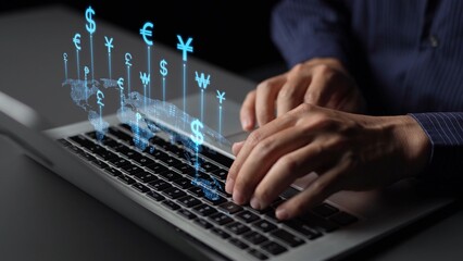 Currency exchange and fintech innovation in global money transfer, digital currency conversion,...