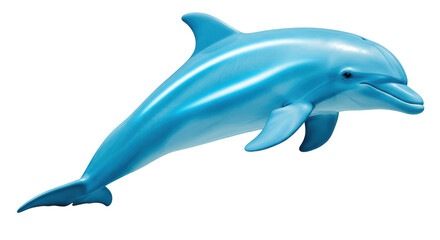 Isolated Blue Dolphin