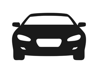 black car isolated on white