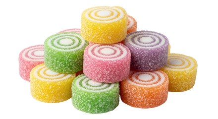 Isolated Colorful Jelly Rolls Candy