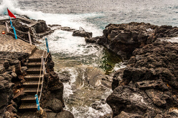 Costa en la Isla de La Palma, Islas Canarias.
