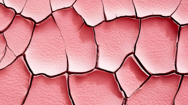 Abstract Pink Cracked Earth Texture Background