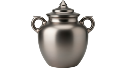 Isolated Silver Urn