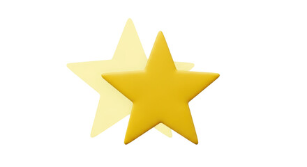 Isolated Two Yellow Stars with Shadow Effect
