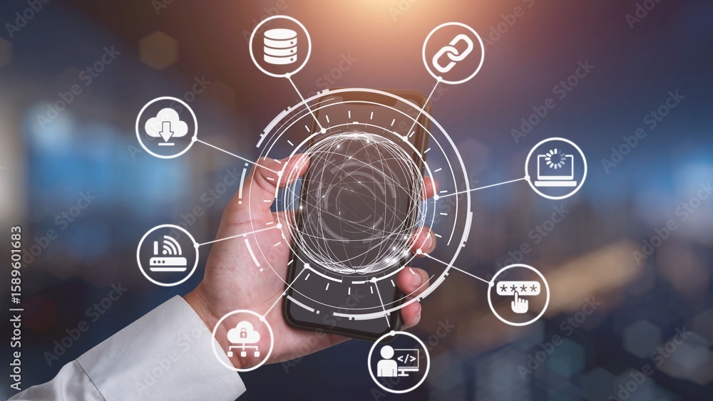 Poster cloud computing, cloud strategy, and cloud technology transforming digital infrastructure with scala