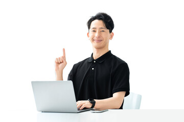 笑顔の男性セミナー講師・インストラクター