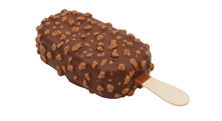 Isolated chocolate ice cream stick
