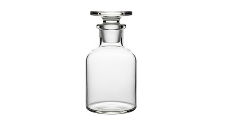 Isolated Empty Glass Bottle with Stopper