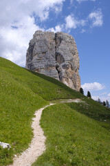 Gande tower in five towers (Cinque Torri), Italy dolomites
