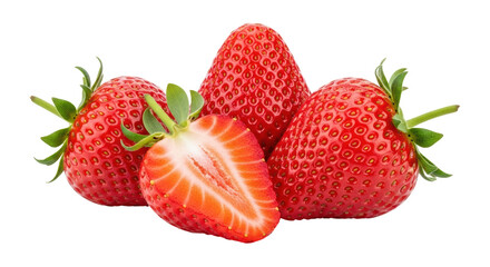 Isolated Strawberries