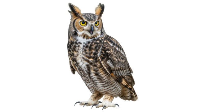 Isolated Great Horned Owl