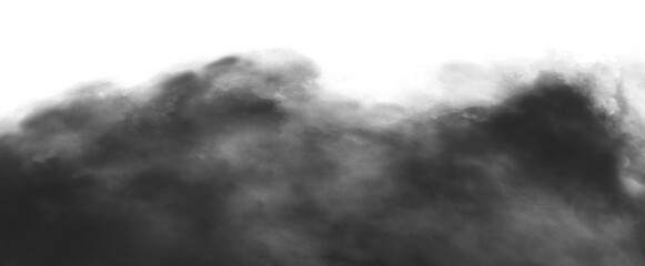 dark fog or smoke effect isolated on transparent white background. Steam explosion special effect. Effective texture of steam, fog, smoke png. Design elements
