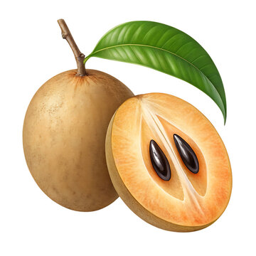 sapodilla isolated on transparent background