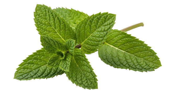 Isolated Fresh green mint leaves