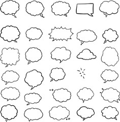 Speech Bubble Vector Icons Featuring Comic Bursts, Cloud Forms, Rectangle Styles, and Pop Art Designs for Expressive Projects