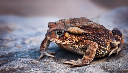 a toad camouflaged on stone plain background