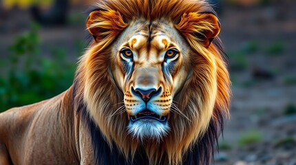 A royal-looking lion in the wild