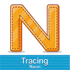 Obraz premium alphabet letter N