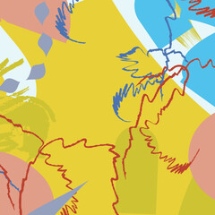 Colorful Abstract Seamless Patterns fit for Illustration and Background 