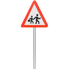 road sign warning, road sign with a warning, Pedestrians in Road Ahead, pedestrians road