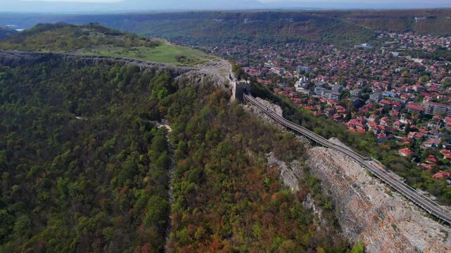 Ovech Fortress dominating the Provadia skyline in Bulgaria