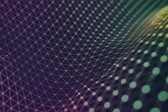 Geometric grid with gradient light abstract background