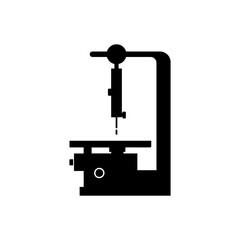 silhouette of a sawmill for cutting and splitting wood in carpentry work icon black