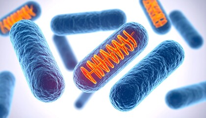 Microscopic bacteria with DNA