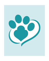Paw Heart Symbol
