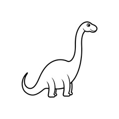 brontosaurus cartoon isolated on white background .