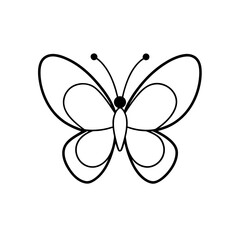 butterfly cartoon isolated on white background  