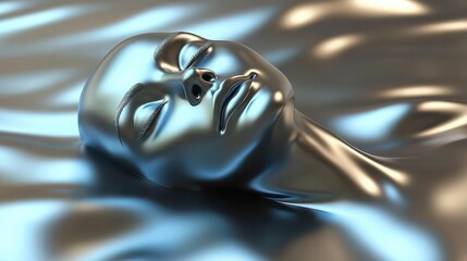 Serene Metallic Sculpture