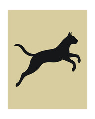 Leaping cat