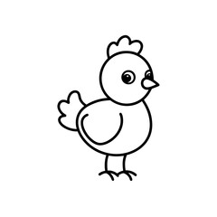 chick cartoon isolated on white background  vector 