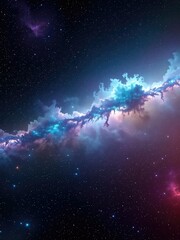 A vast expanse of cosmic dust, starlight, and nebulous clouds creating an awe inspiring celestial vista