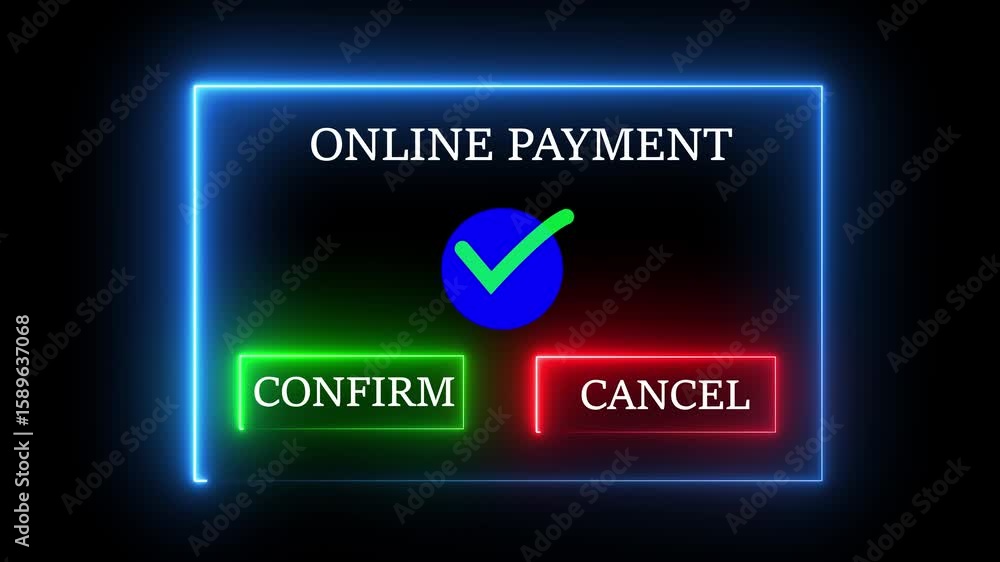 Aufkleber digital payment confirmation concept on the transparent background. motion graphics of secure online