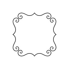 double lined scroll corner borders in symmetrical 
