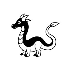 dragon cartoon isolated on white background  
