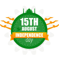 Happy Indian Independence Day Celebration Social Banner Design Template, Happy Independence Day Banner Illustration