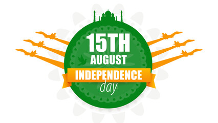 Happy Indian Independence Day Celebration Social Banner Design Template, Happy Independence Day Banner Illustration