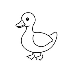 duckling cartoon isolated on white background  