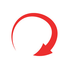 Beautiful Red Arrow Icon. Vector Symbol for App, UI, Web Navigation, Business Growth or Download Concept.