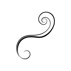 elegant s curve corner flourishes for printed 