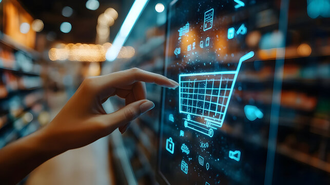 Digital Shopping Cart Illustration