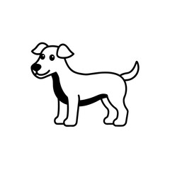 farm dog cartoon isolated on white background  