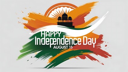 A poster for indian independence day Gradient india independence day illustration