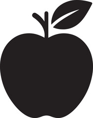 Unique black apple silhouette vector illustration