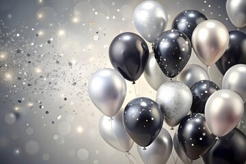 A grand entrance adorned with a luxurious balloon arch in gold and white, complemented by decorative floral arrangements