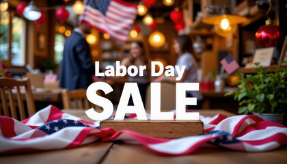 Celebrate labor day with special offers and cozy american flag decor for a vibrant holiday spirit