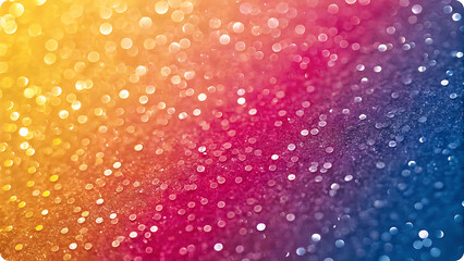 Sparkling gradient of yellow pink and blue abstract